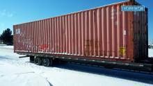 Shipping container in Denver Colorado, Snowy