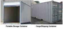 Cargo container vs. storage container